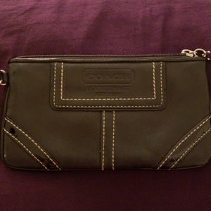 Coach leather wristlet